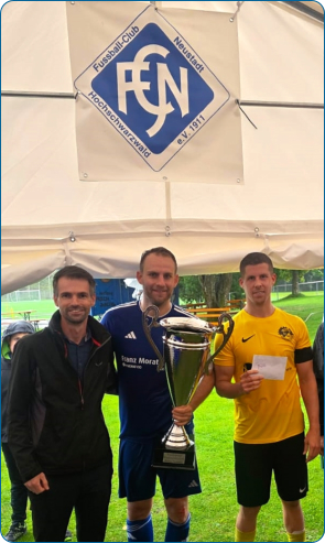 v.l.: Bgmst. Dr. Gerrit Reeker, Rick Kiefer (FCN), Marc Grießhaber (HSV).