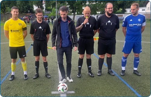 v.k.: Marc Grießhaber, Kevin Schuh, Dr. Gerrit Reeker, Mevludin Milic, Nico Waldvogel, Rick Kiefer.