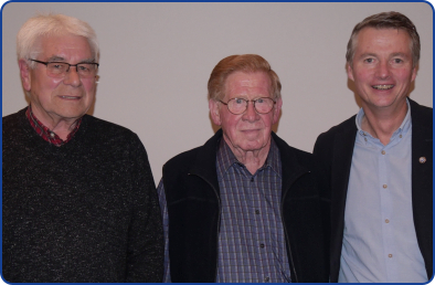 (v.l.) Manfred Wolf (50 Jahre), Kurt "Kuli" Furwängler (70 Jahre), Frank Krämer (50 Jahre + Ehrenmitgliedschaft)